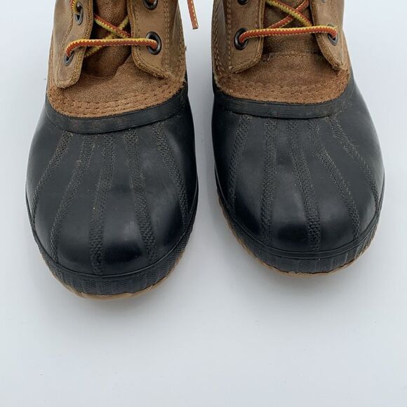 Sorel Cheyanne brown leather waterproof insulated duck boots Womans size 7 - Picture 6 of 11